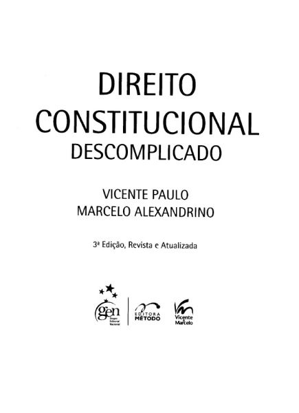 Direito Constitucional Descomplicado